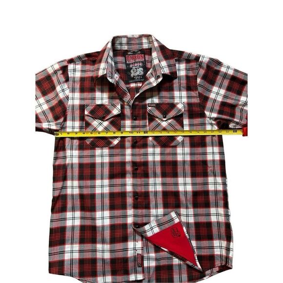 Dixxon Flannel Klock Werks 25 Year Limited Edition Red White Plaid Men’s L Snap - Picture 5 of 12